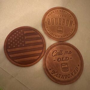 Brown Wooden Coasters Set from Sugarhouse